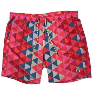 Psycho Bunny Alexander Varsity Swim Trunk Swimwear L Pink